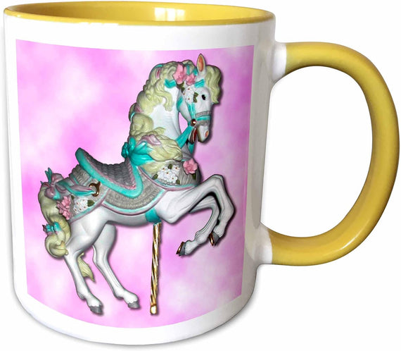 Carousel Horse In Pink Ceramic Mug