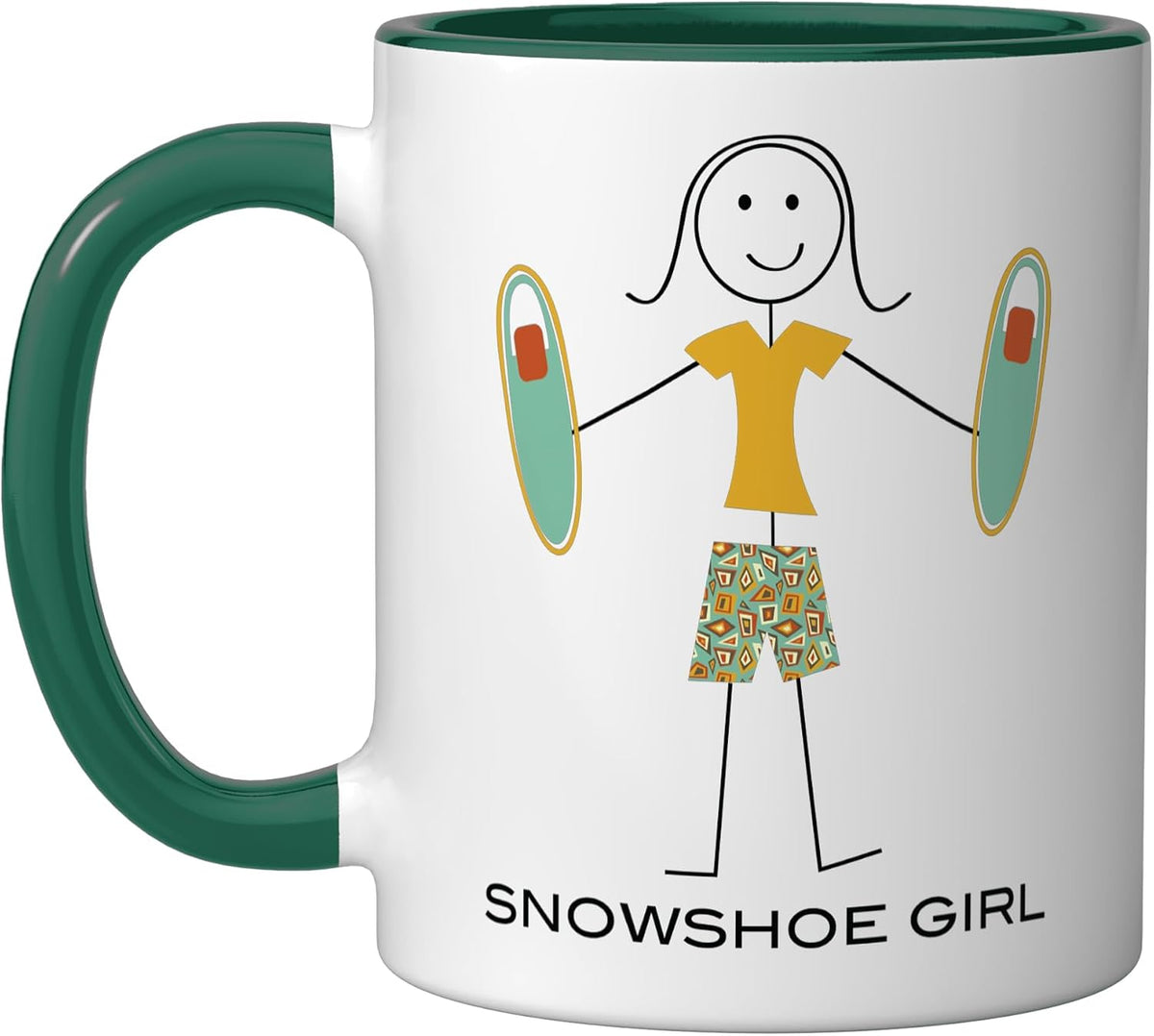 Funny Women Snowshoe Girl Snowshoeing Snowshoer Winter Ceramic Mug