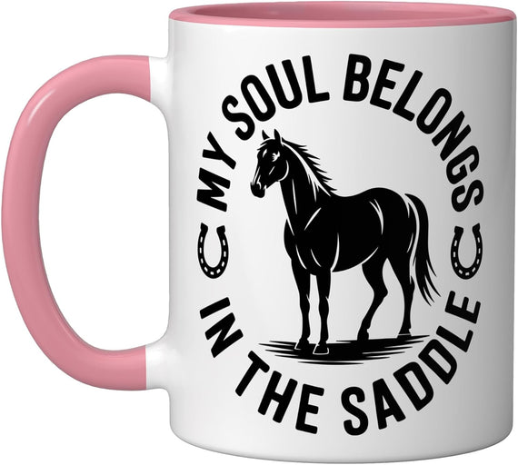 Funny Horseback Riding Equestrian Horse Rider Ceramic Mug
