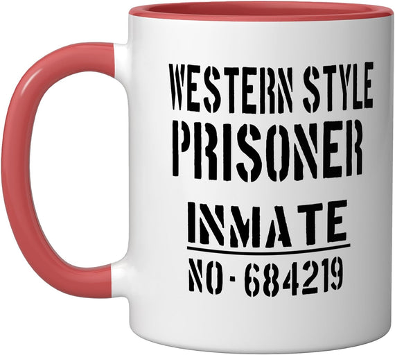Western Style Prisoner Inmate Number Halloween Costume Ceramic Mug