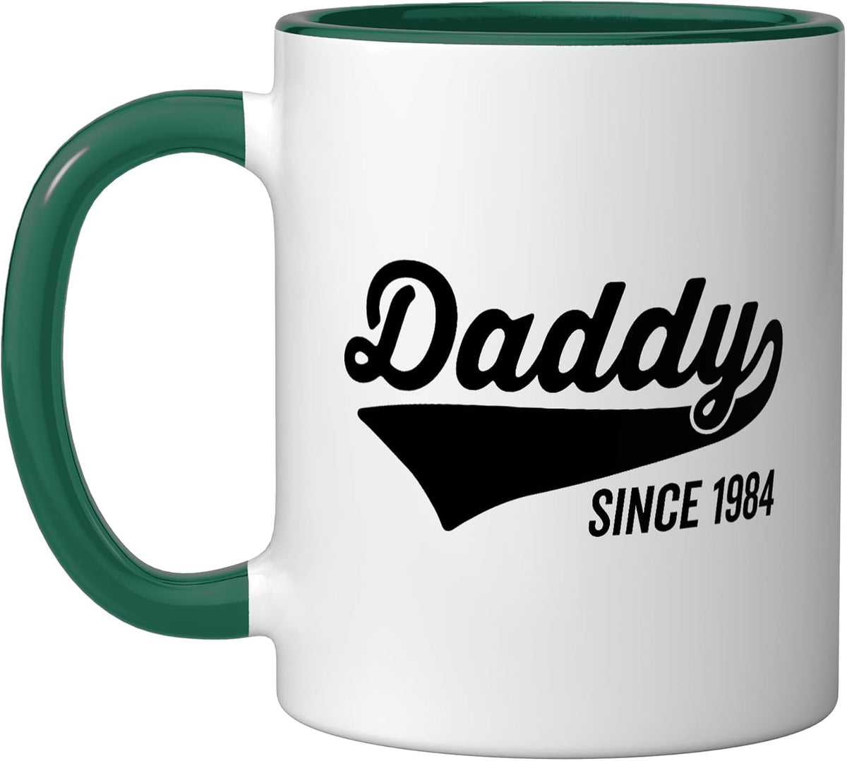 Daddy Since 1984 Vintage Bold Sports Swoosh Father's Day Ceramic Mug