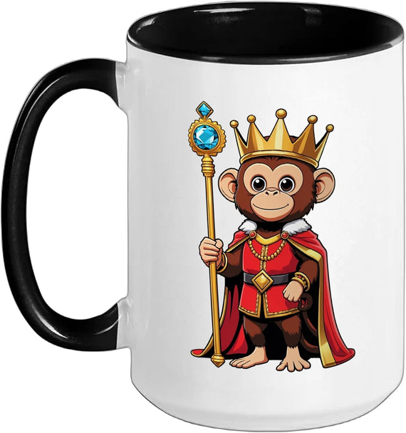Monkey King Royal Animal Design Ceramic Mug