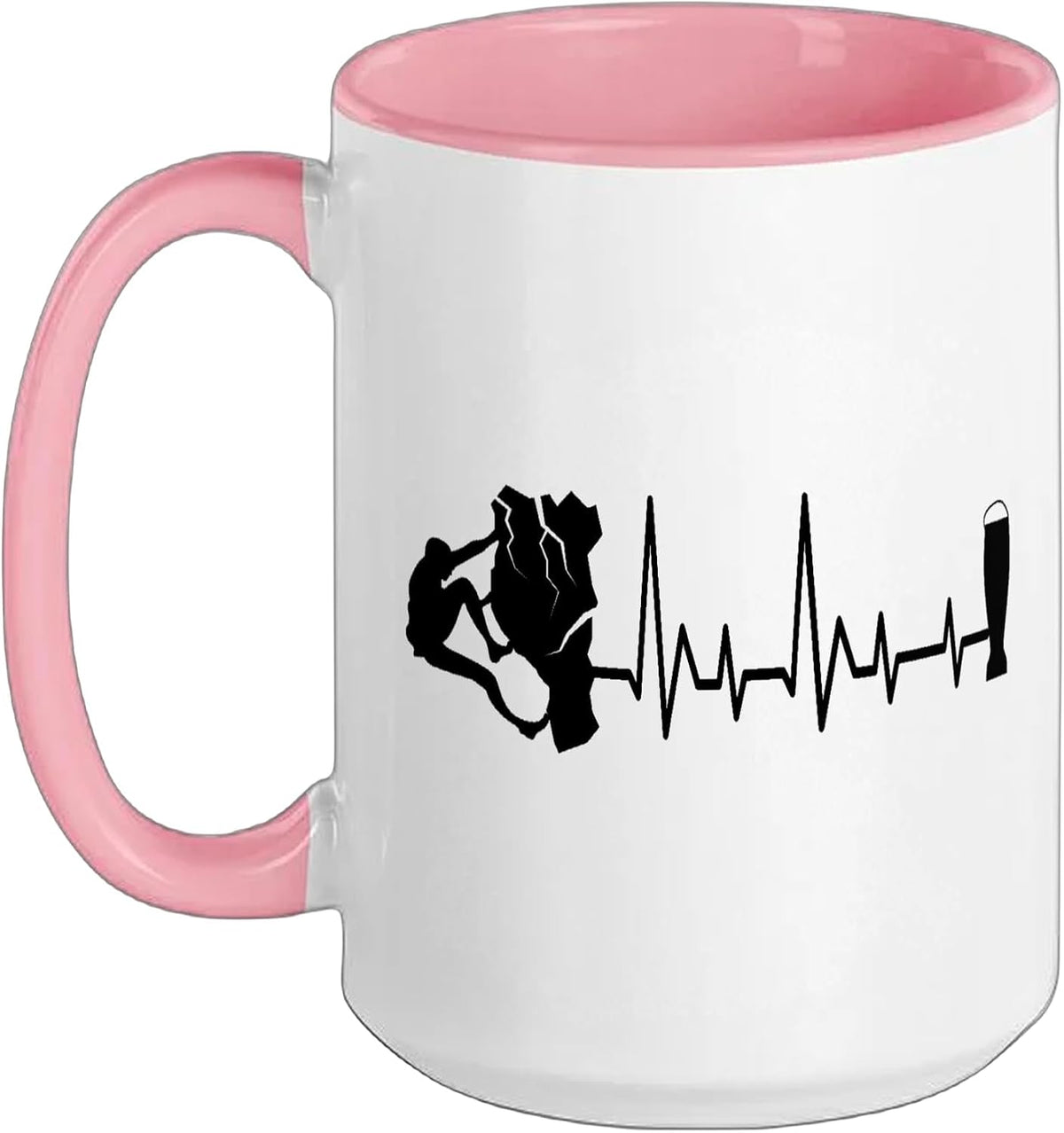 Climbing Equipment Man - Climbing And Beer Climber Ceramic Mug