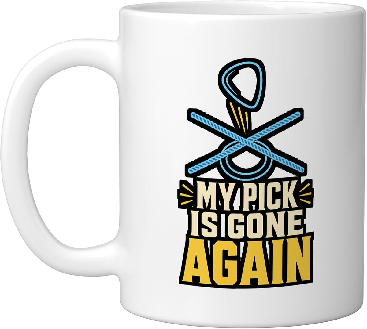 Pick Is Gone Again Guitar Bass Player Ceramic Mug