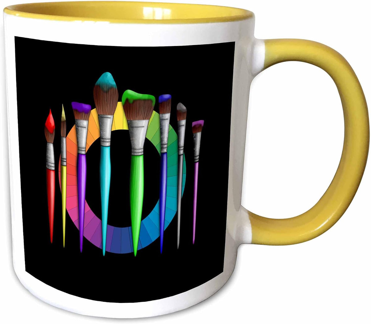 Art Brushes & Color Wheel. For Any Artist Ceramic Mug