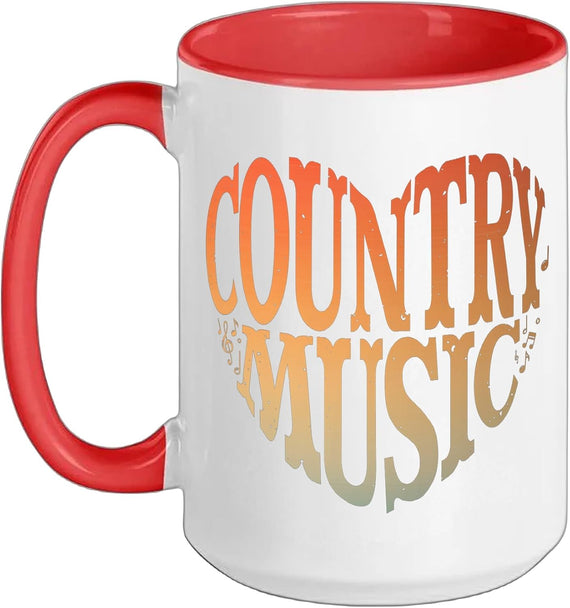 Cool Country Music Design For Men Women Country Music Ceramic Mug