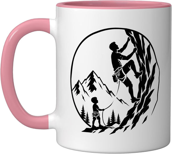 Rock Climbing Dad Crushes Hard Routes Then Bedtime Ceramic Mug