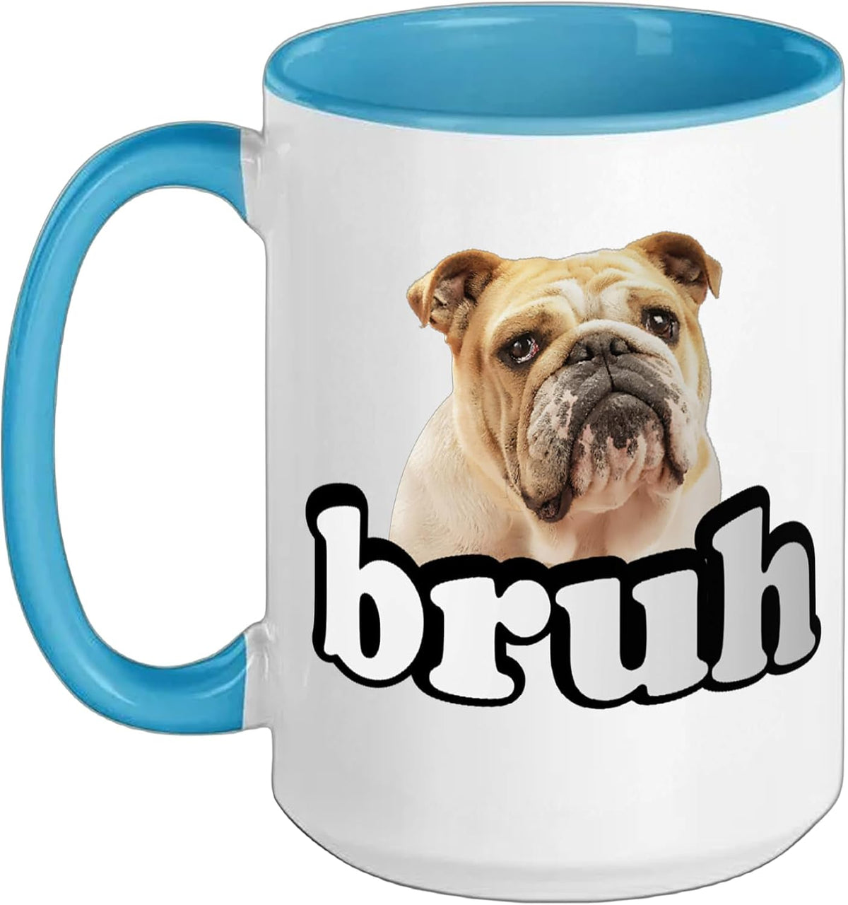 Mens Womens Kids Funny Bro Bruh English Bulldog Ceramic Mug