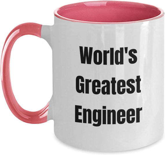 World's Greatest Engineer Bold Text Ceramic Mug