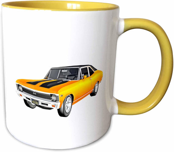 1968 Gold Muscle Car Ceramic Mug