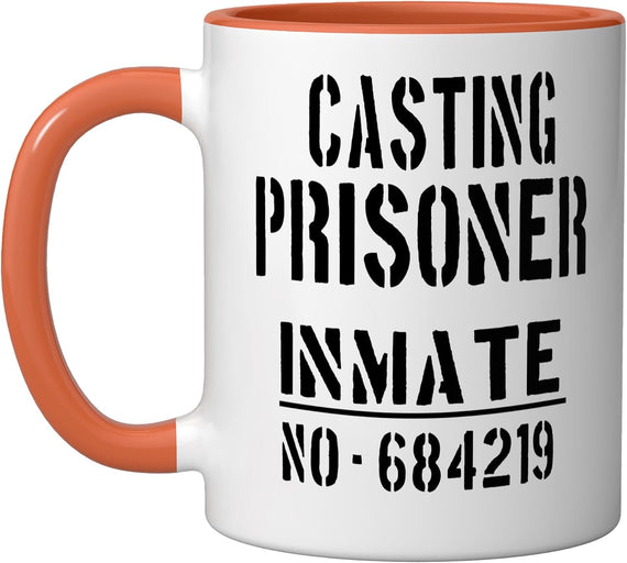 Casting Prisoner Inmate Number Fishing Joke Ceramic Mug