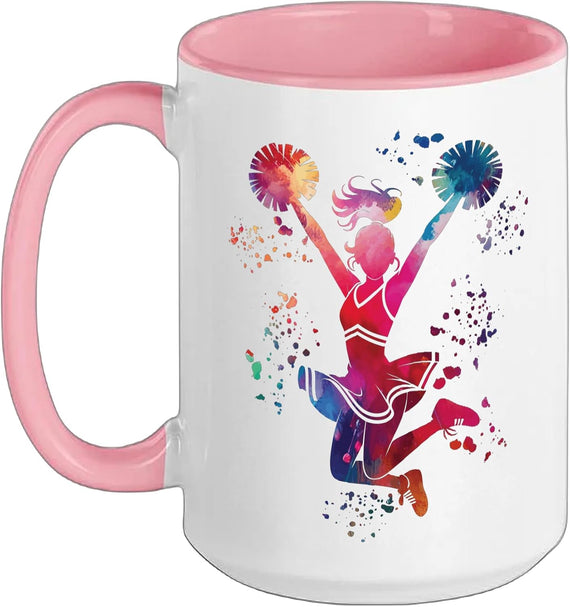 Cheerleader Girl Cheer Mom Love Cheerleading Ceramic Mug
