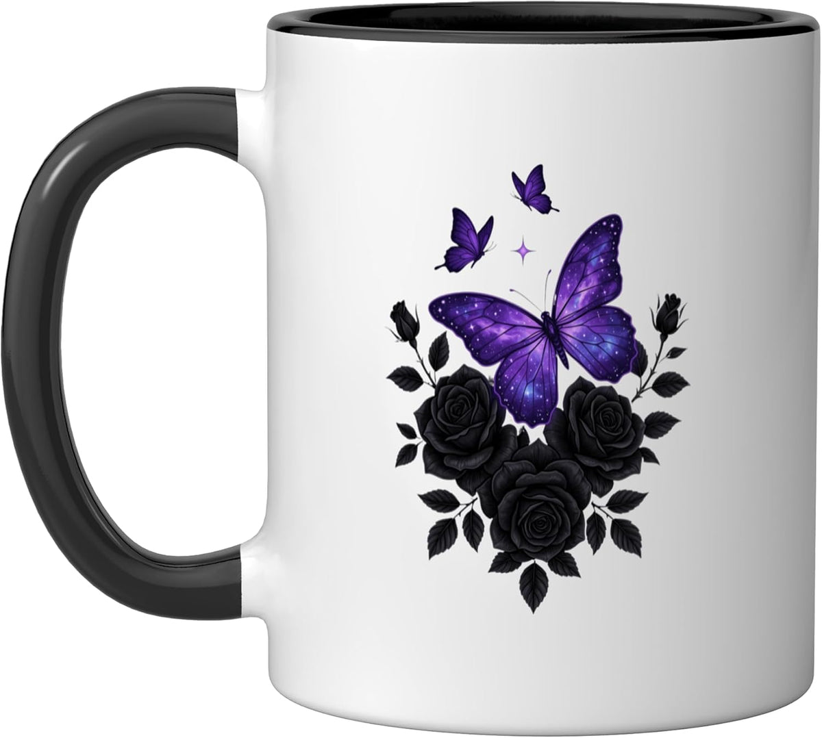 Black Rose Flower Botanist Garden Flower Rose Ceramic Mug