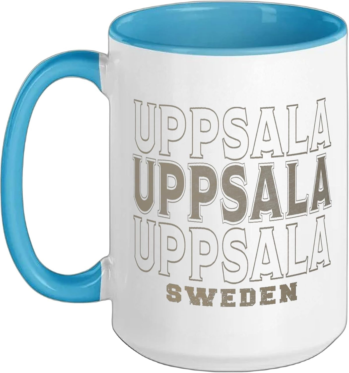 Vintage Uppsala Sweden Ceramic Mug