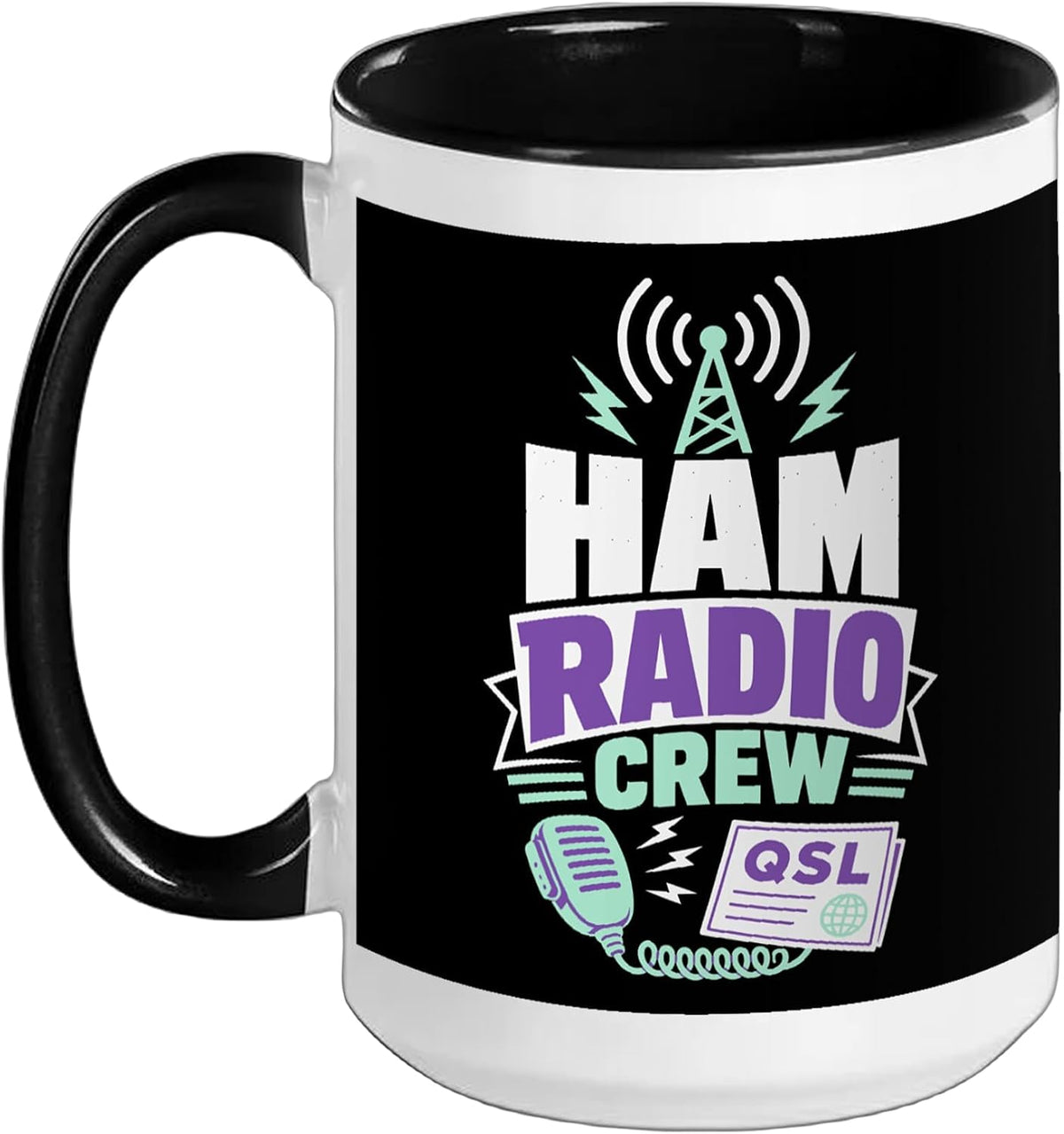 Ham Radio Qsl Operator Retro Ceramic Mug