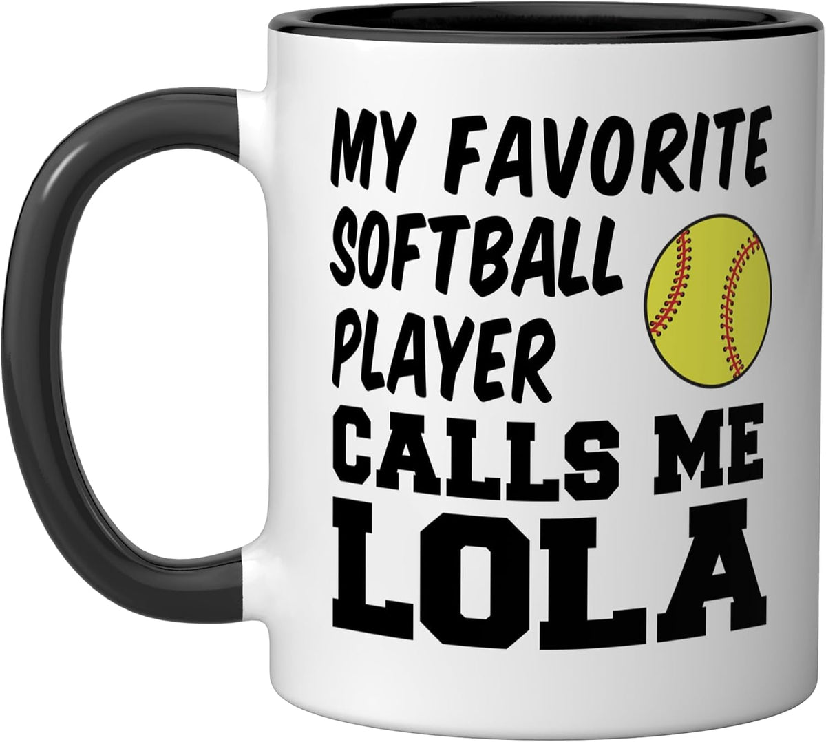 My Favorite Softball Player Calls Me Lola Filipino Grandma Ceramic Mug