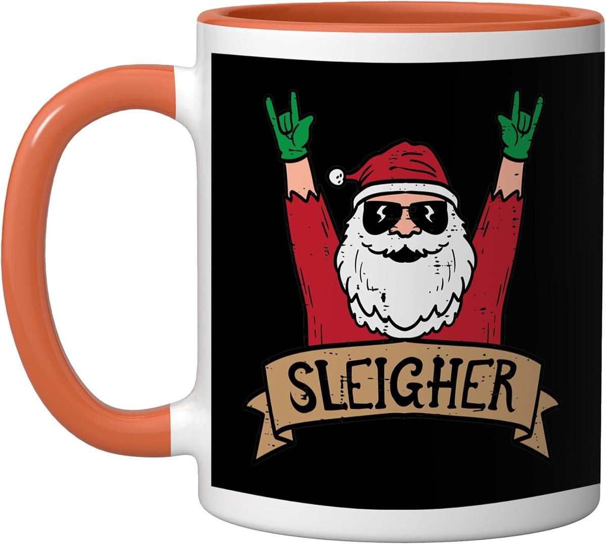 Christmas Sleigher Santa Rock Xmas Rocker Men Women Kids Boy Mug