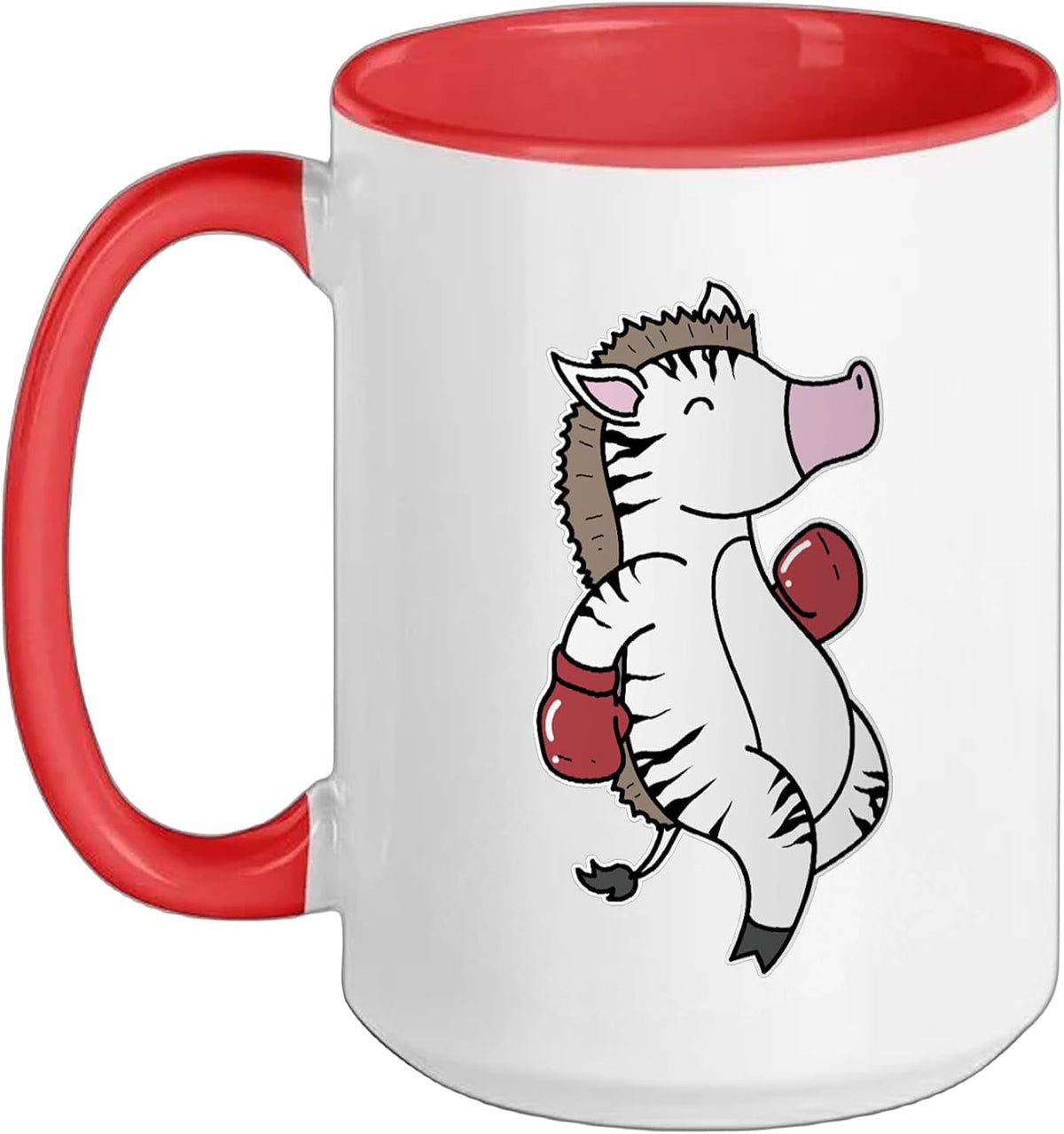 Zebra Does Boxing Ceramic Mug