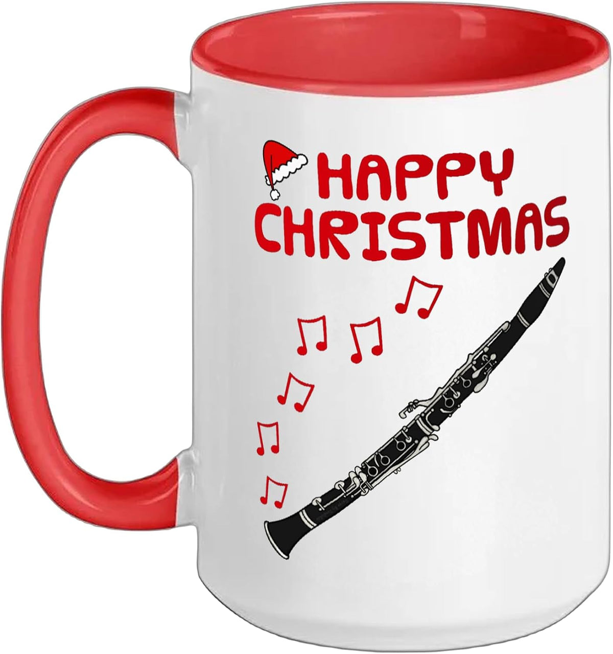 Christmas Clarinet Woodwind Musician Clarinetist Orchestra Ceramic Mug