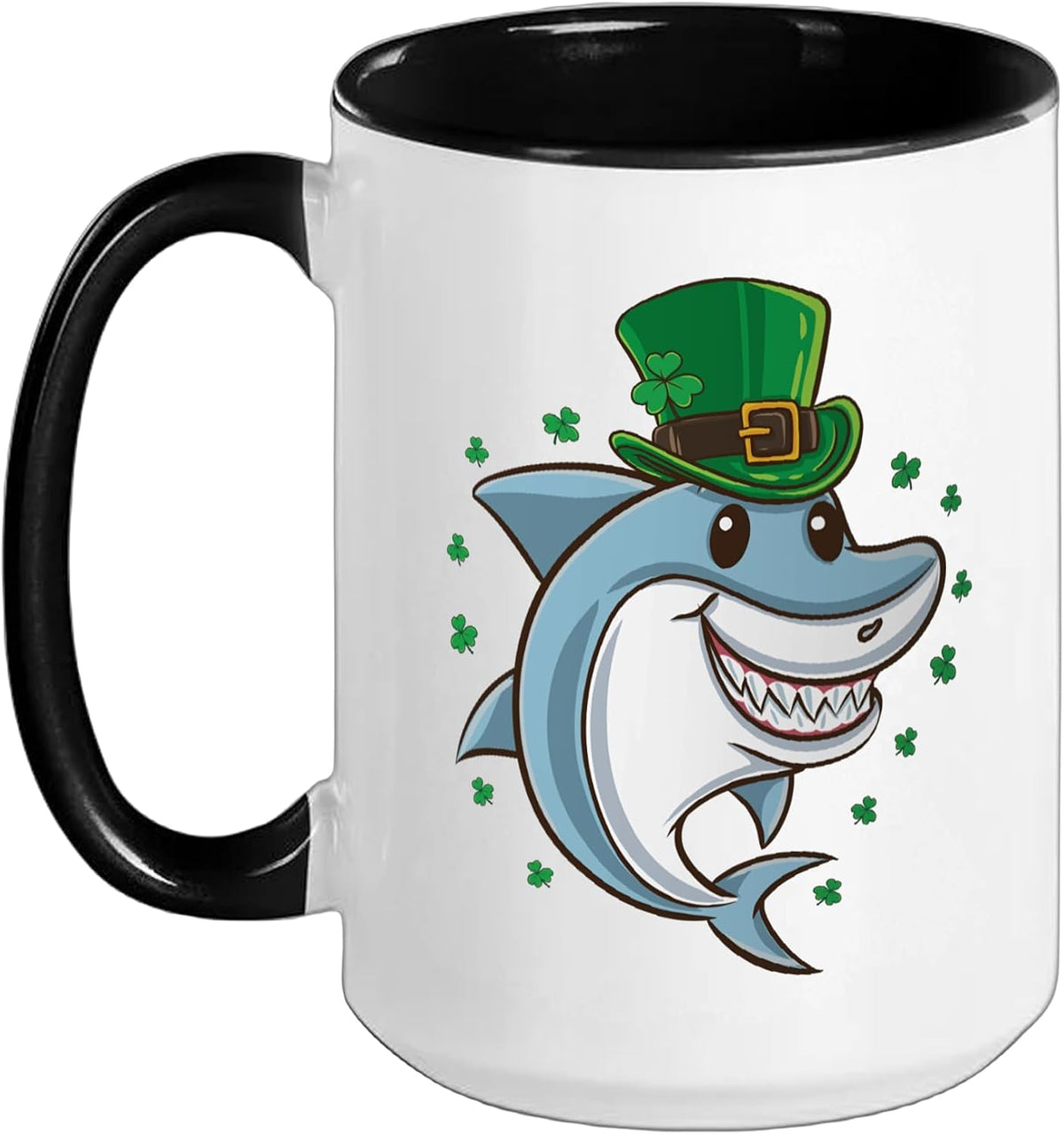 Leprechaun Shark St Patricks Day Ceramic Mug