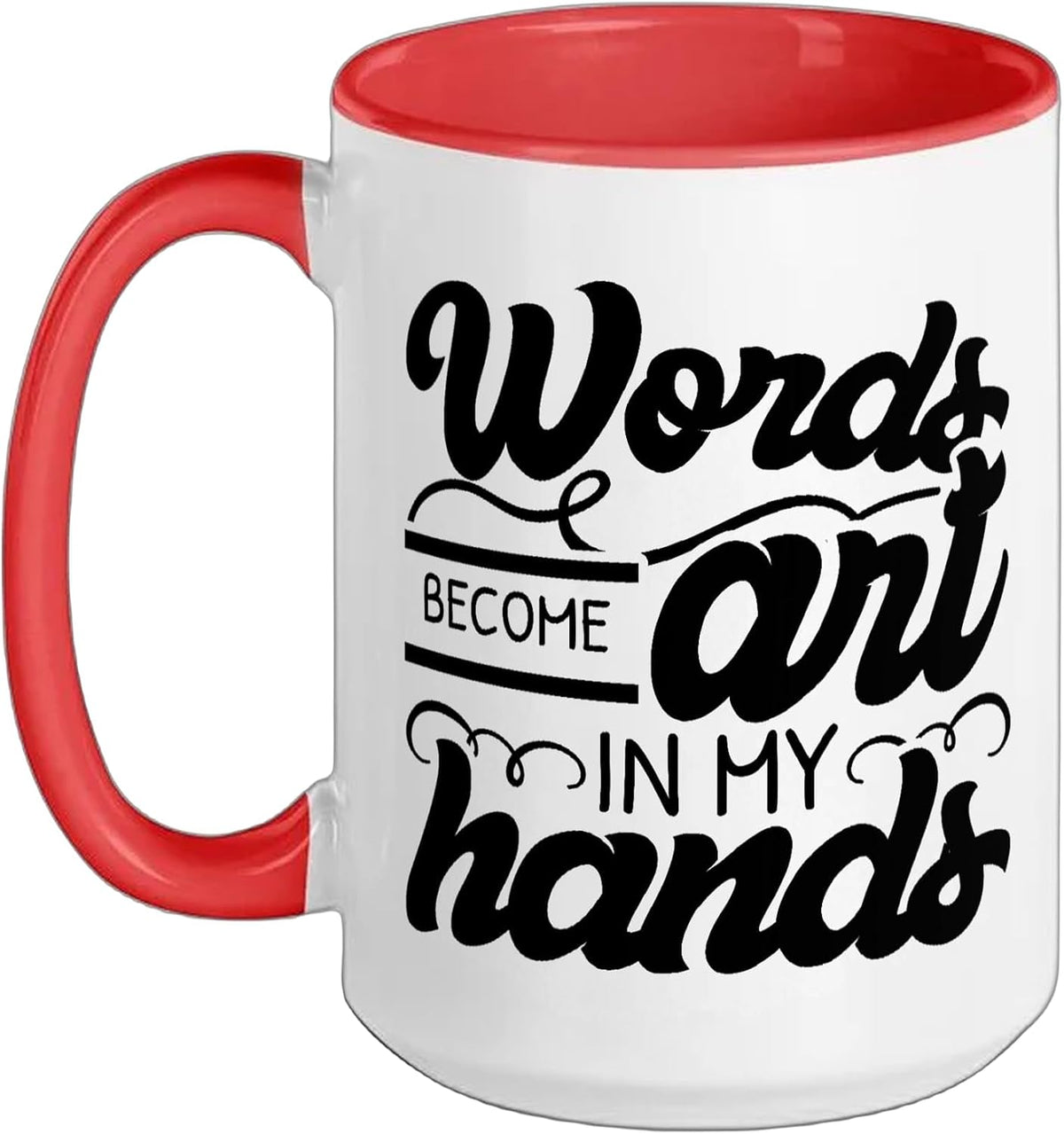 Calligraphy Calligraphic Writing Lettering Typography Ceramic Mug