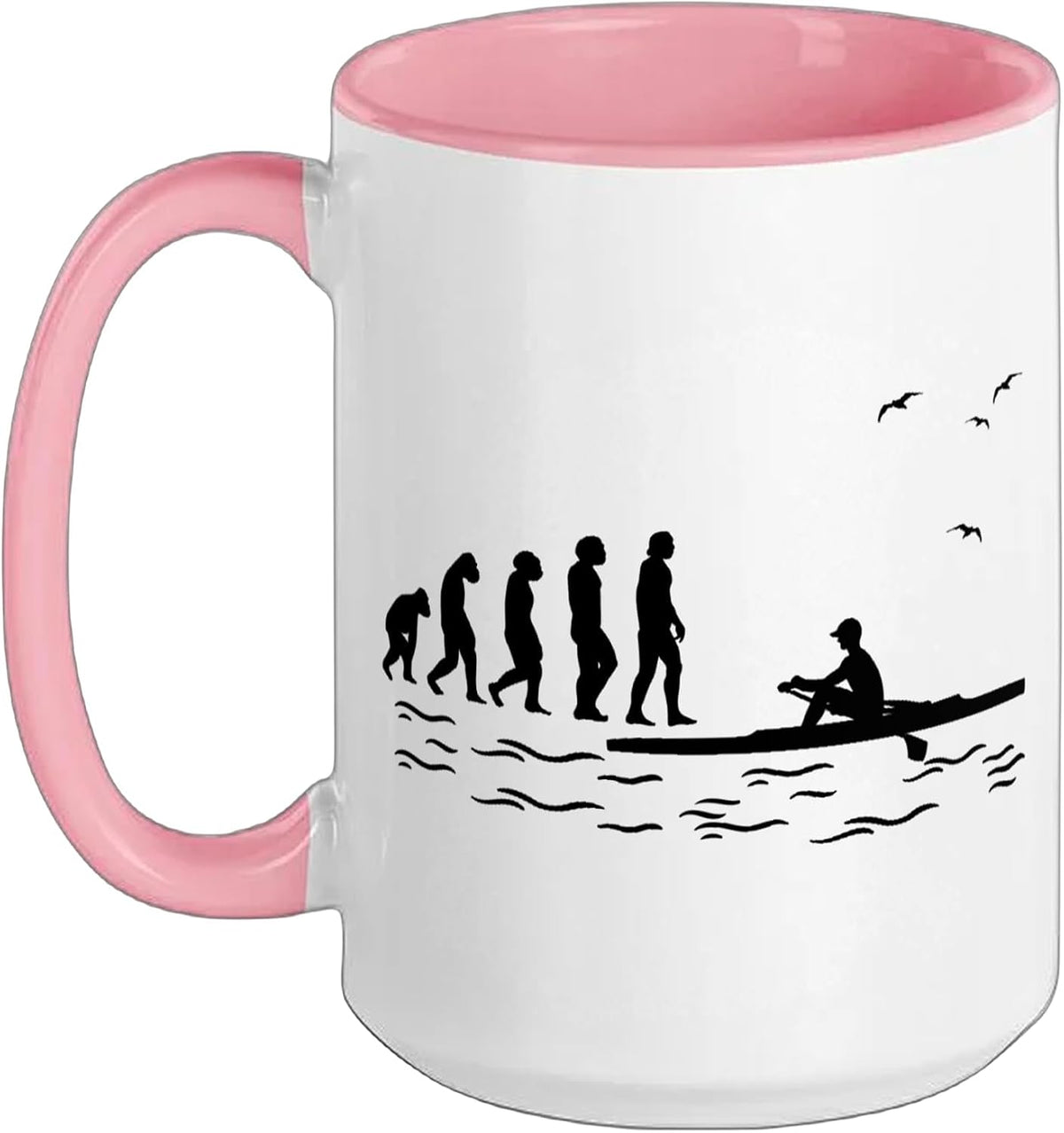 Canoes-Rowing Canoe-Rower Canoeing-Canoeist Evolution Ceramic Mug