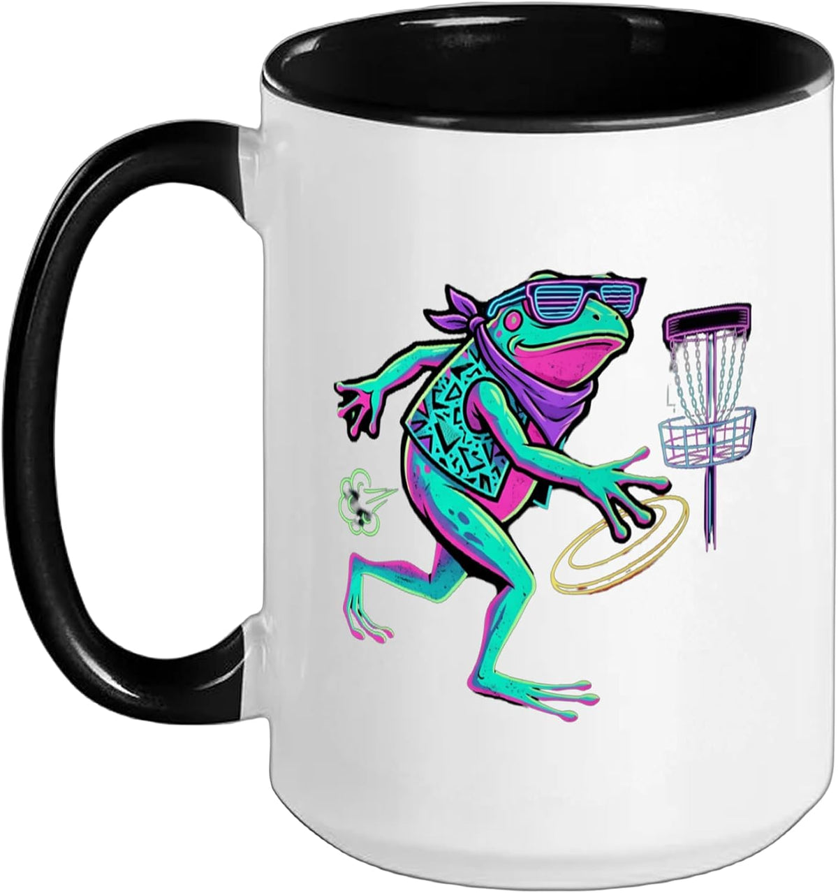 Disc Golf Basket Disc Golfer Frolfing Disc Golf Player Ceramic Mug