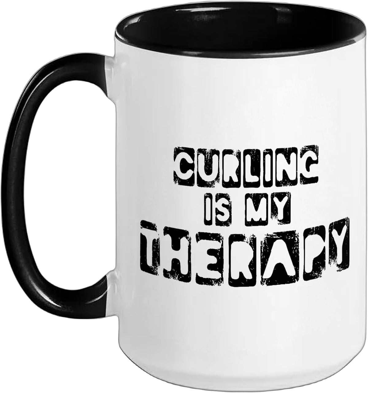 Curling Is My Therapy Curling Ceramic Mug