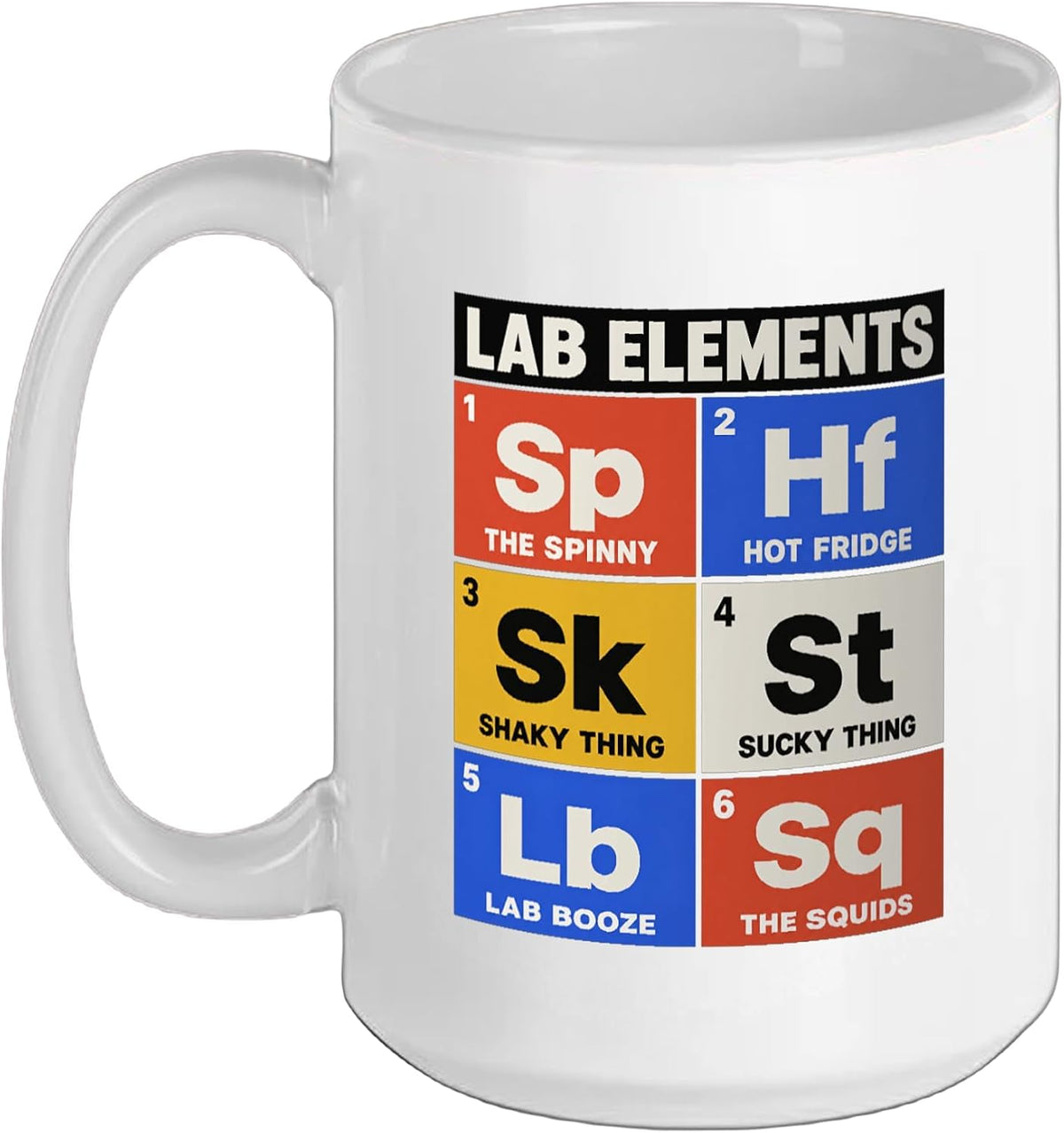 Lab Elements Funny Science Lab Technician Chemistry Ceramic Mug