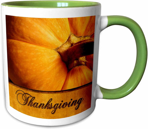 Thanksgiving Pumpkin In Golds Halloween Ceramic Mug