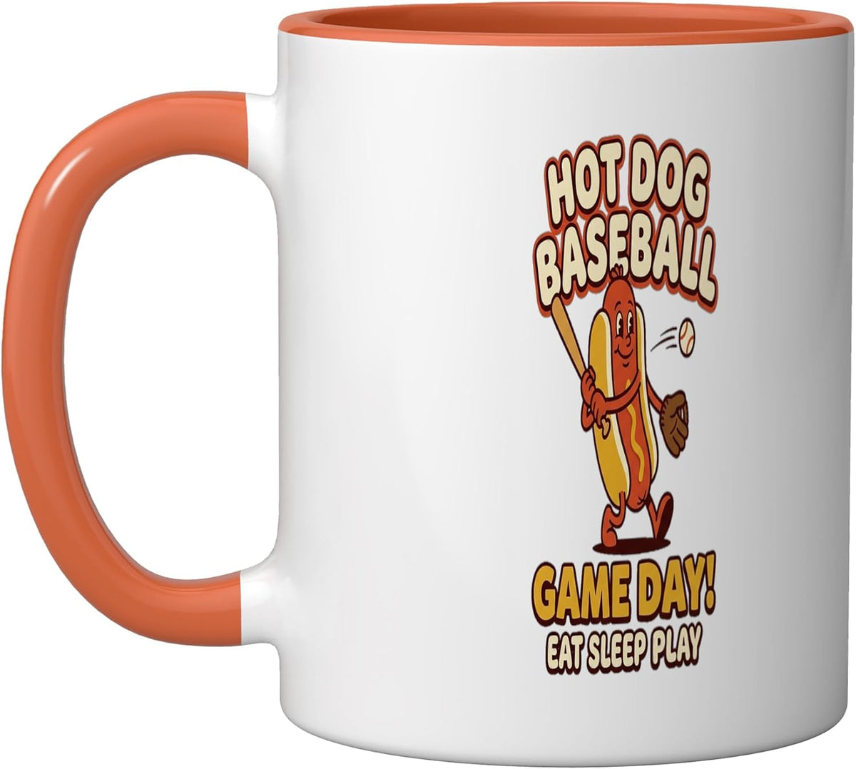 Vintage Hot Dog Baseball Fans Design For Dog Lovers Ceramic Mug