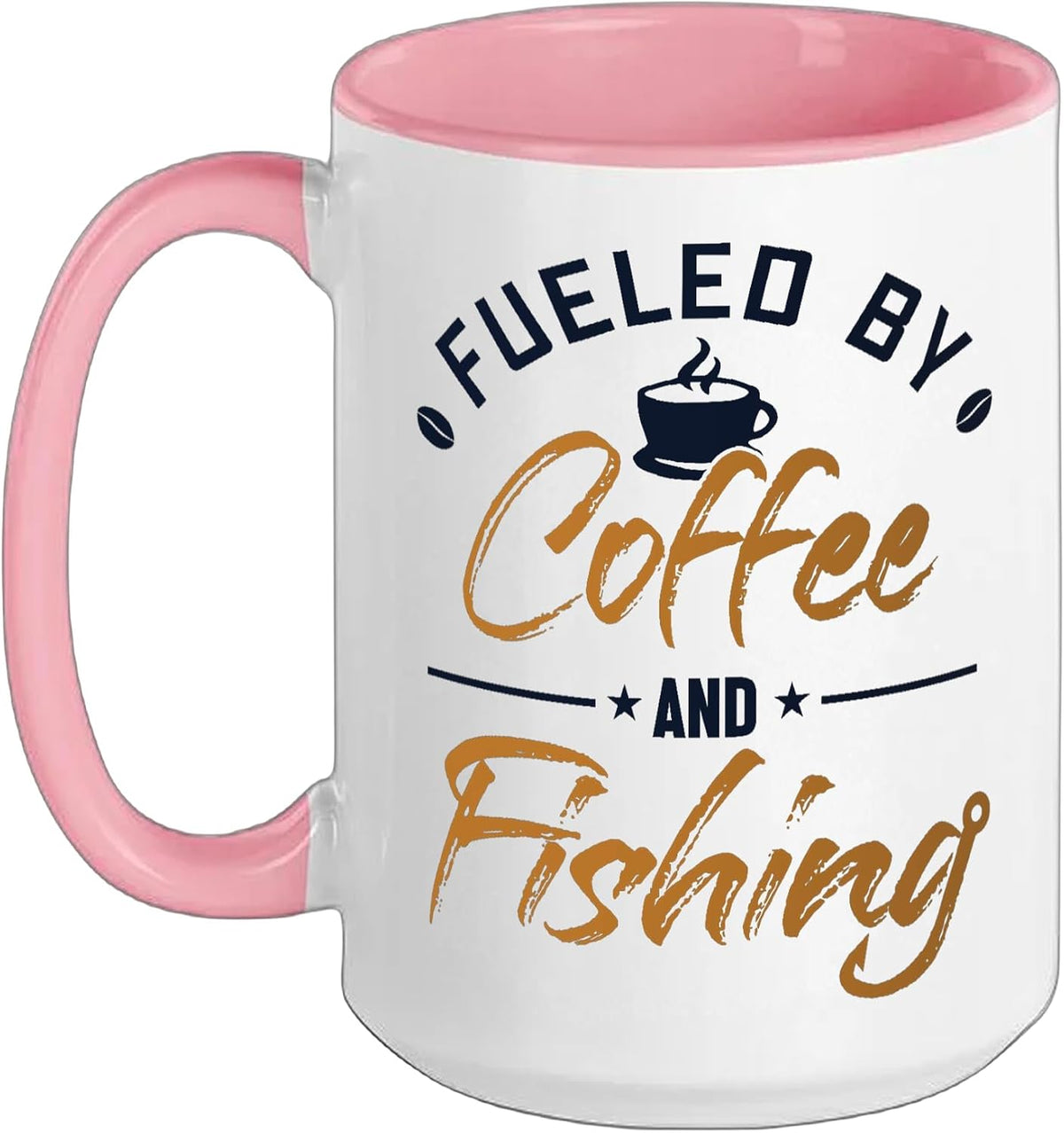 Fueled By Coffee And Fishing Deep Sea Boat Ice Fly Fishing Ceramic Mug