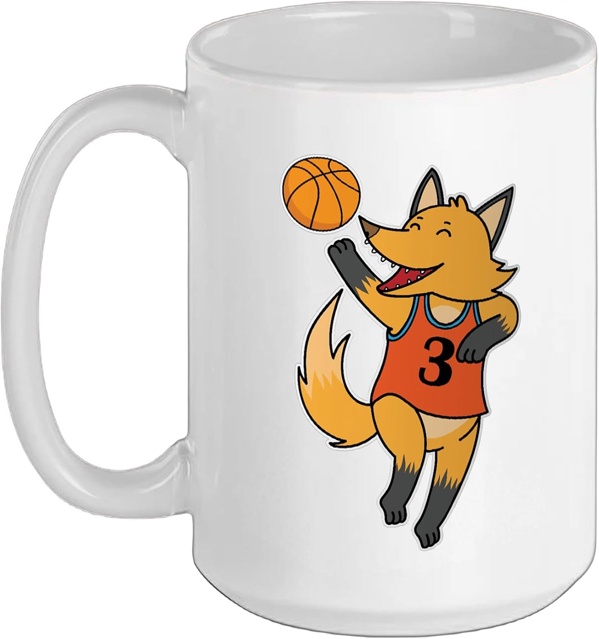 Fox Plays Basketball Ceramic Mug