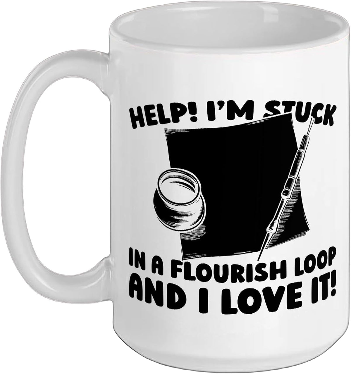 Penmanship Handwriting - Art Calligraphy Ceramic Mug
