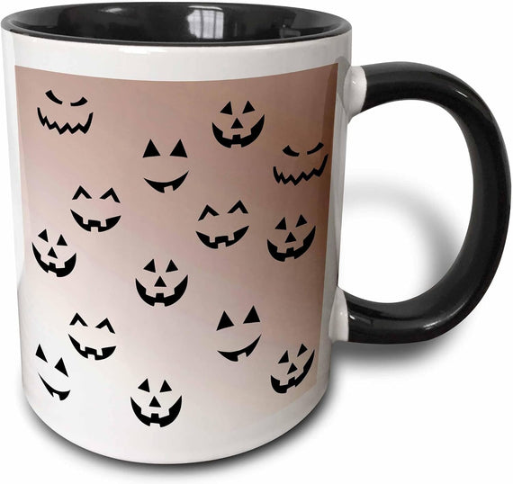 Pumpkin Faces Fun Halloween Art Ceramic Mug