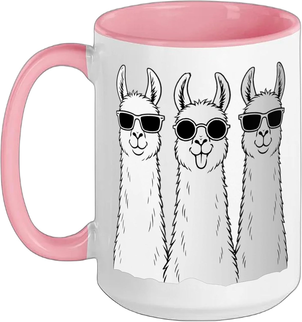 Llamas With Sunglasses Funny Silly Foolish Funny 3 Llama Ceramic Mug