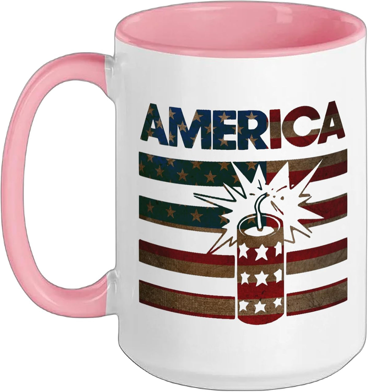 America Fireworks Celebration Patriotic 4th Of July Ceramic Mug