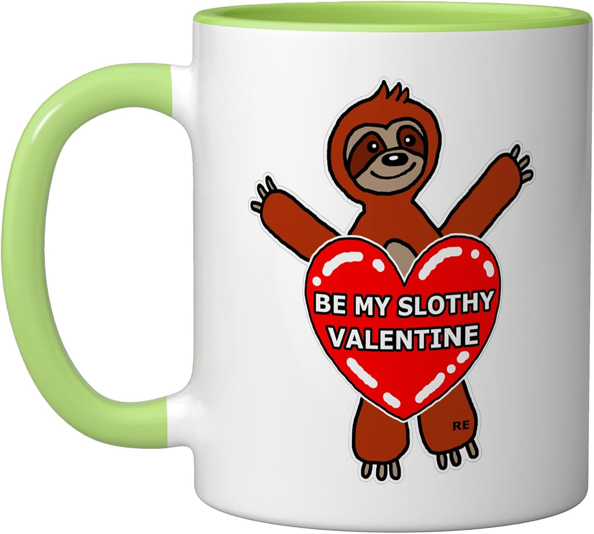 Valentines Day Couples Be My Slothy Valentine Graphic Ceramic Mug