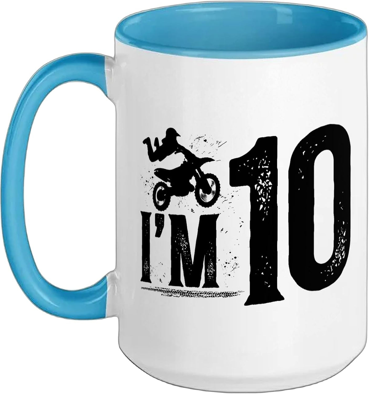 10th Dirt Bike Birthday Party Ten Year Old Dirt Biker Ceramic Mug