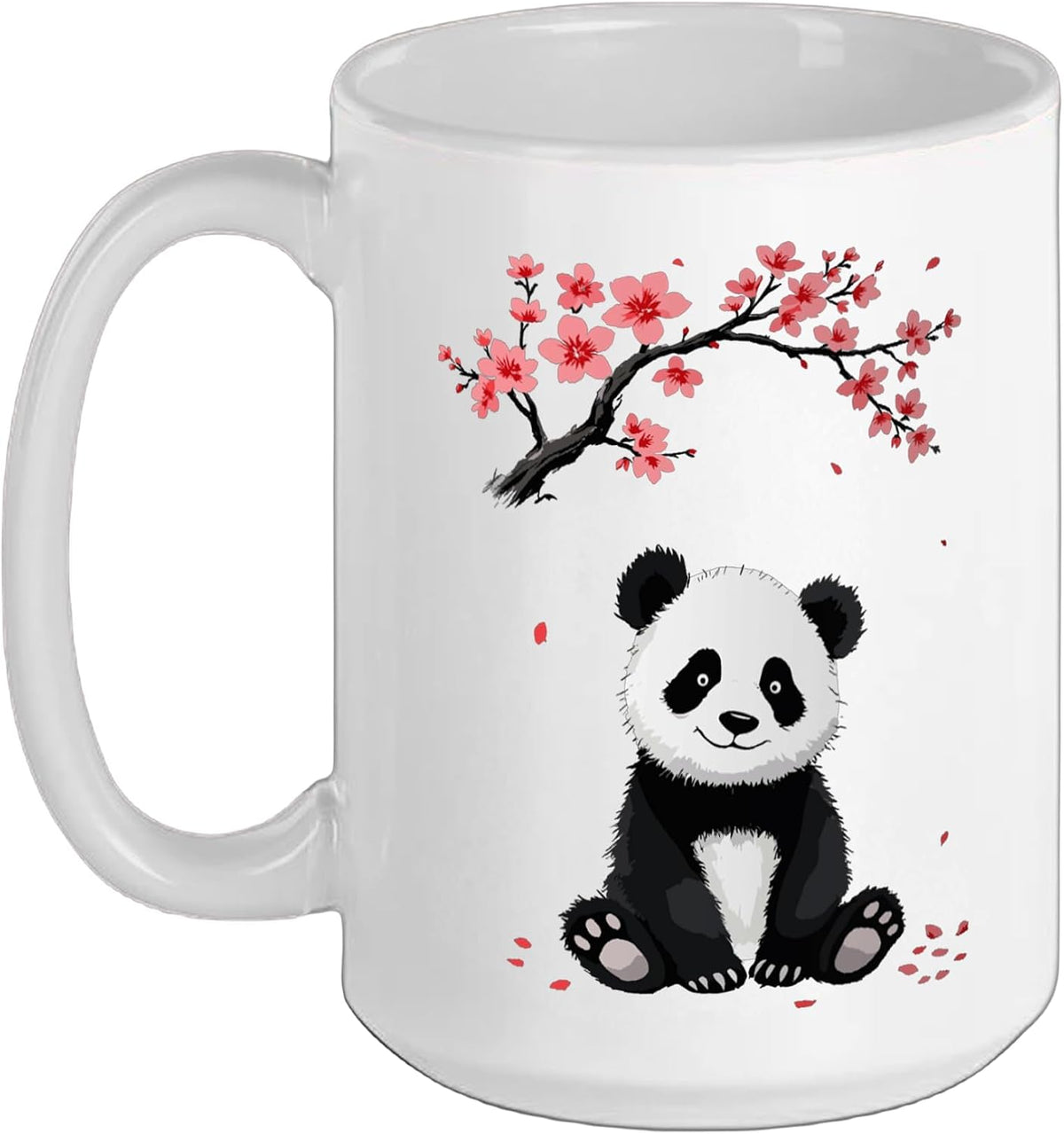 Japanese Panda, Cherry Blossoms & Cute Panda Bear Ceramic Mug