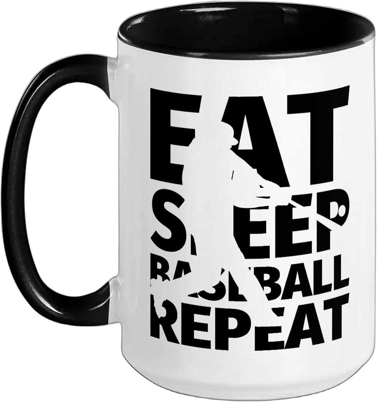 Eat Sleep Baseball Repeat Tshirt Ceramic Mug