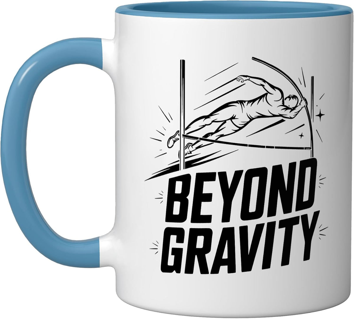 Pole Vaulter Who Sees Gravity Optional Track Field Athlete Ceramic Mug