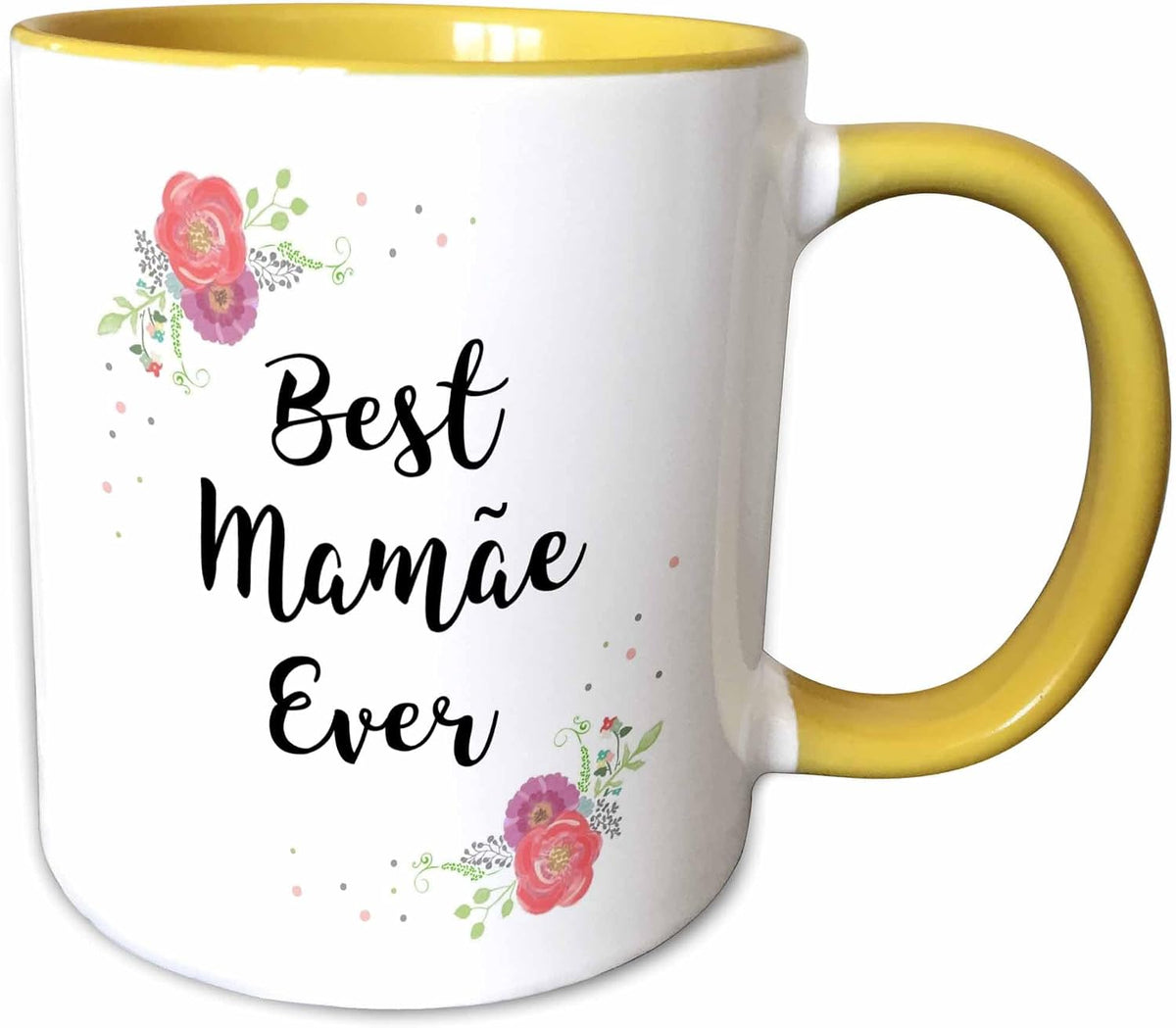 Floral Best Mamae Ever Pretty Watercolor Ceramic Mug