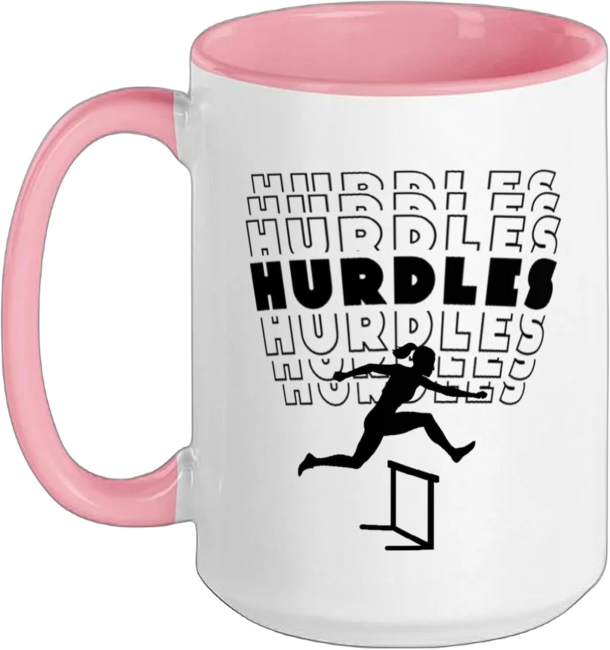 Retro Girl Color Hurdles - Fun For Hurdle Runners Ceramic Mug