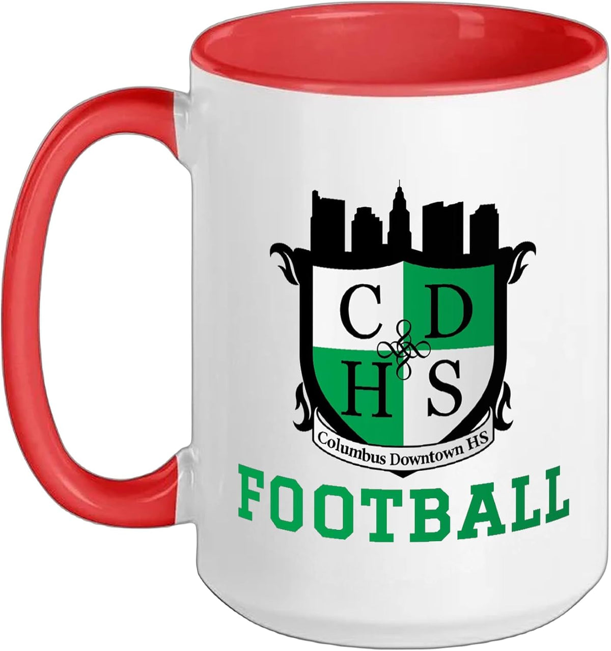 Columbus Downtown Logo Football Ceramic Mug