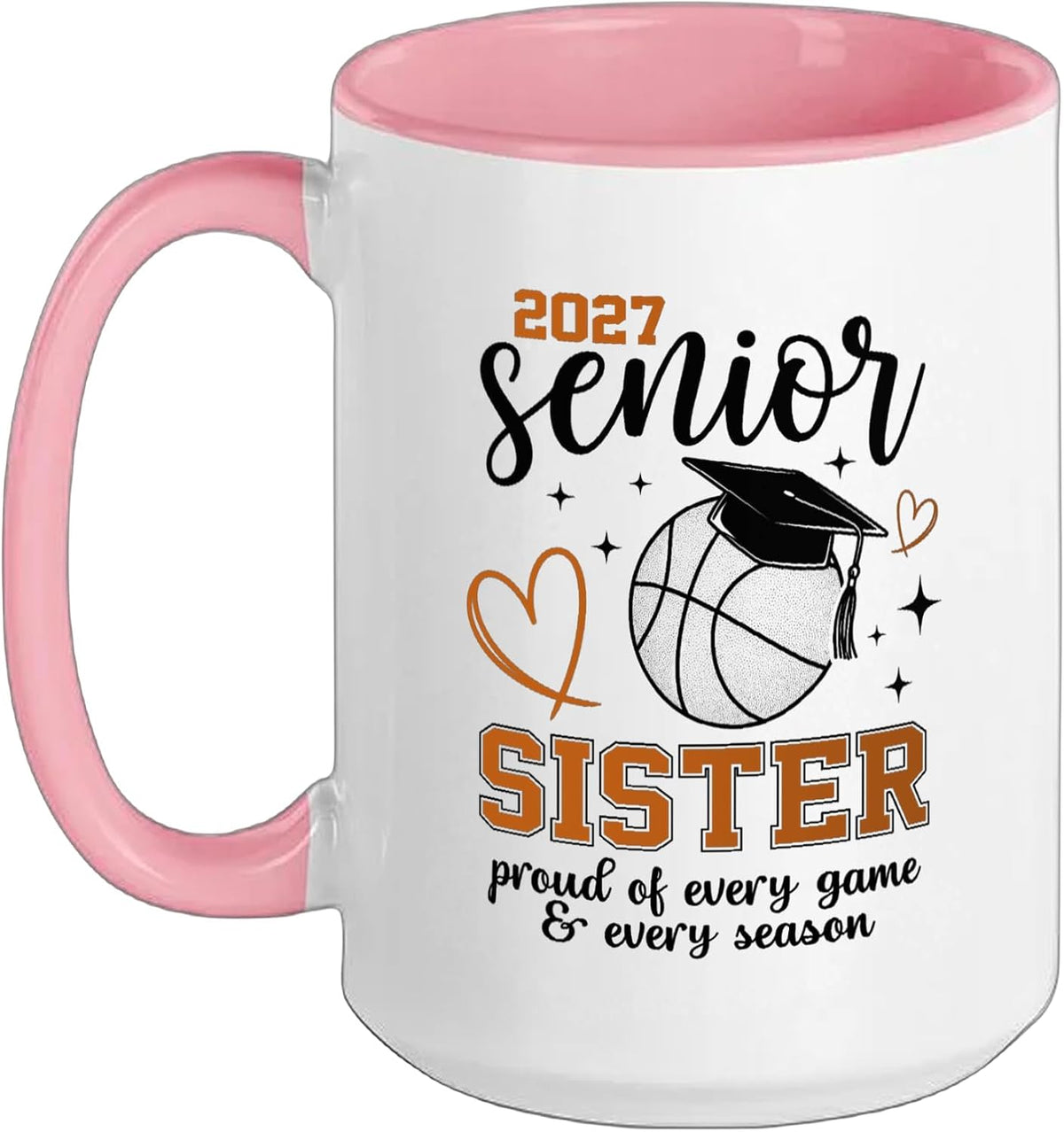 2027 Senior Basketball Sister Proud Family Graduation Ceramic Mug