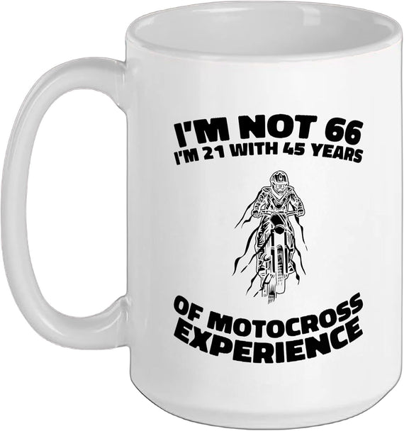 66 Years Old Mx Motocross Supermoto Dirt Bike 66th Ceramic Mug
