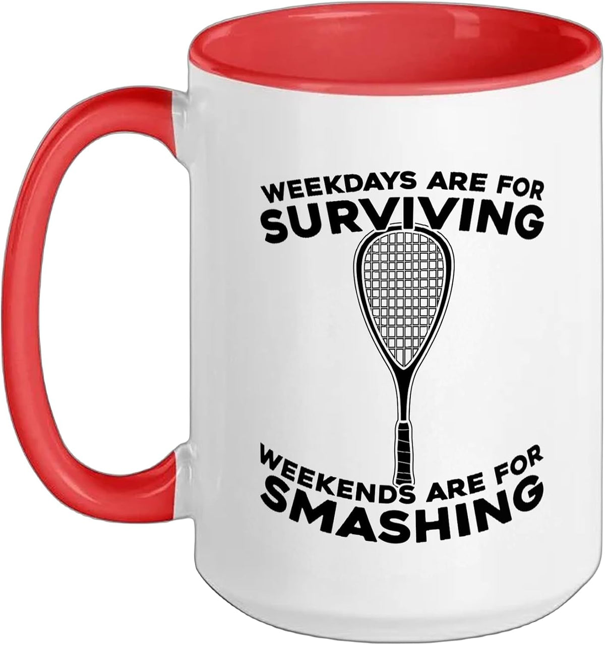 Squash Racket - Indoor Sport Racquetball Ceramic Mug