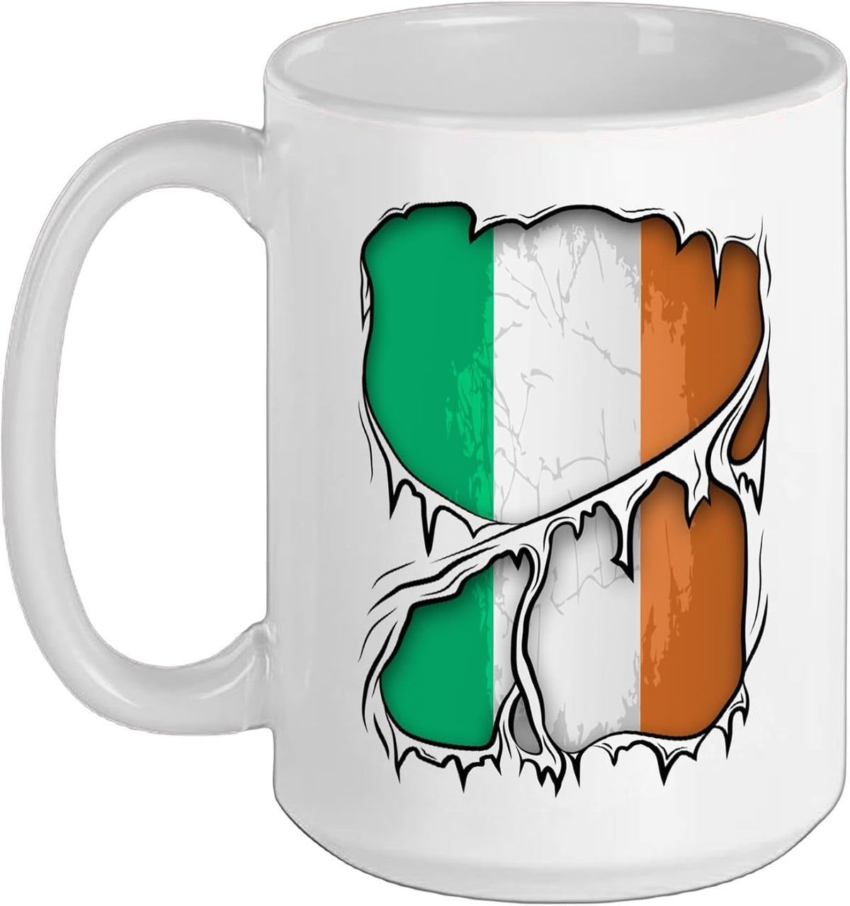 St. Patrick's Day American Irish Funny Ireland Flag Inside Ceramic Mug