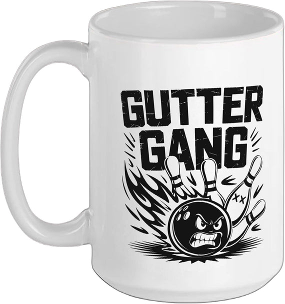 Gutter Gang Funny Bowling League Ceramic Mug